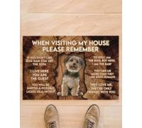 paillasson Exterieur Entree Yorkshire Terrier. Lors de Votre Visite, Veuillez Penser au paillasson.