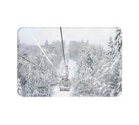 Paillasson Extérieur Hiver Old Cable Ski Lift Antidérapant Chien Paillasson pour Entrée Décoratifs Salon Tapis De Porte 40X60Cm
