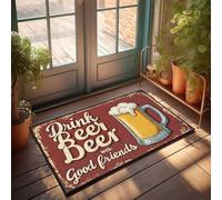 Paillasson extérieur Profitez de la bière froide avec vos meilleurs amis ce soir ! Paillasson pour homme Stuff Man Cave Furniture (50 x 80 cm)