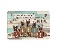 Paillasson Facile À Nettoyer Tapis Bains Berger Allemand, Dieu du Chien, dans Un Monde Où Tout Est Possible, Sois comme Dieu Antidérapant Tapi Salle De Bain pour Intérieur Terrasse 40X60Cm