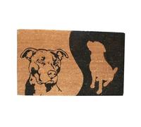 Paillasson Fibre De Coco 47x70,Tapis Seuil Intér./extér.Tapis Brosse Fibre Naturelle Dessous PVC,Antidérapant,Motif Chien