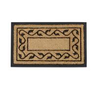 Relaxdays Paillasson fibres de coco 75x45 cm tapis de sol antidérapant motif décoratif, nature, 80 x 150 cm