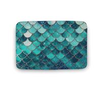 Paillasson Fish Scale Paillasson Interieur Résistant Paillassons Lavable en Machine Tapis D'Entrée pour Exterieur Couloir Balcon 40X60 CM