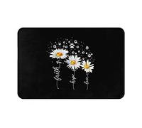 Paillasson Foi Espoir Amour Chien Fleur Tapis De Bain Doux Tapis De Douche Durable Paillasson Intérieur pour Porte Cuisine Salon 40X60Cm