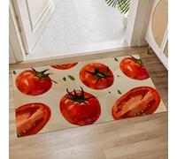 Paillasson Fresh Tomato Tapis De Porte Absorbant Tapis D'Entrée Lavable en Machine Paillassons pour Cour Couloir Exterieur 40X60 CM