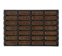 JE CHERCHE UNE IDEE - TX0184 Tapis Grattoir en Coco et Caoutchouc - Design Fonctionnel - Résistant à l'usure - Taille 40 x 60 cm - Nettoyage Facile - Couleurs Noir et Marron