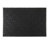 JE CHERCHE UNE IDEE - TX0181, Paillasson Grattoir Antidérapant 40x60 cm, Tapis d'Intérieur en Textile, Surface en Caoutchouc, Résistant et Facile à Nettoyer, Couleur Noir