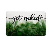 Paillasson Green Gold Marble Get Naked Modern Abstract Ombre Marble Texture Watercolor Leaves Creative Lavable en Machine Tapis De Porte pour Exterieur Couloir Jardin 40X60 CM