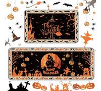 Paillasson Halloween Decoration, Tapis De Sol D'Halloween Avec FantôMe Et Citrouille, Paillasson Exterieur Entree DéCorations D'Horreur, Pour DéCoration Portes, Cuisines, Salles De Bains,Chambres (B)