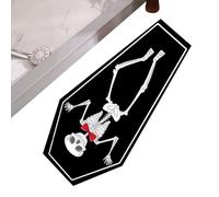 Paillasson Halloween | Paillasson gothique avec crâne Bienvenue pour intérieur - Tapis lavable antidérapant pour sol, intérieur, extérieur, salle de bain, automne, entrée principale, porche et cuisine