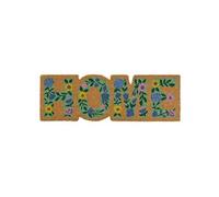 Paillasson Home floral en PVC et fibres de coco - 75 x 25 cm