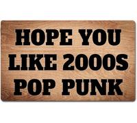 Paillasson Hope You Like 2000 Pop Punk Tapis De Porte Absorbant Paillassons Lavable en Machine Tapis D'Entrée pour Jardin Exterieur Balcon 40X60 Cm