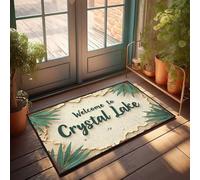 Paillasson humoristique « Welcome To Crystal Lake : A Tropical Adventure Awaits! » Paillasson pour cuisine (50 x 80 cm)