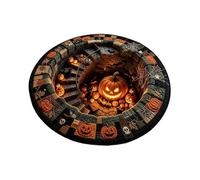 Paillasson Illusion Halloween - Tapis antidérapant Illusion de | Tapis de sol rond d'Halloween pour maison, salle de bain, cuisine, salon, entrée, hôtel, fête de vacances en intérieur