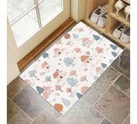 Paillasson Imprimé Zèbre avec Envers en Caoutchouc Antidérapant Naturel, pour Entrée Extérieure, Intérieur Antidérapant, 40 X 60 Cm Rayures Noiresdoux Lavable en Machine Rose