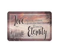 Paillasson Indestructible Tapis De Bain l'amour Commence dans L'Instant, Dure pour L'Éternité. Vintage Durable Tapi D'Entrée pour Porte D'Entrée Couloir Entrée 40X60Cm