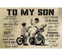 Paillasson Indestructible Tapis De Porte À Mon Fils, Je t'aime, Papa Anti-Poussière Tapi Salle De Bain pour Intérieur Chambre Cuisine 40X60Cm