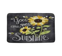 Paillasson Indestructible Tapis De Porte Tu ES Mon Soleil, Mon Abeille Tournesol Jaune Anti-Poussière Tapi Salle De Bain pour Intérieur Couloir Porte D'Entrée 40X60Cm