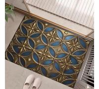 Paillasson Interieur Entree Antidérapant 50 X 80 Cm, Géométrie Abstraite Tapis Interieur, Paillasson Antidérapant Décoration Moderne, Lavable en Machine pour Entrée, Intérieur (Bronze)