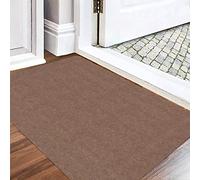 Paillasson intérieur, lavable, 80 x 120 cm, super fin, tapis de porte d'entrée, résistant, absorbant et antidérapant, anti-salissures, marron 01, 80 x 120 cm
