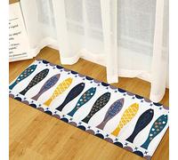 Paillasson Interieur Lavable, Morbuy Chambre à Coucher Salon Tapis d'Entrée Absorbant Antidérapant Tapis de Salle de Bain Impression en 3D Ménage Rug Salle Couloir (Poisson de Couleur,40x120cm)