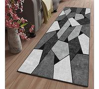 Paillasson Interieur Moderne Lavable antiderapant Long Motifs Géométriques paillasson Exterieur pour fêtes cinéma Tuile Grise 40X200CM/15.72X78.6inches Rectangle