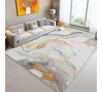 Paillasson Intérieur Simplicité des Motifs d'or Dali Tapis d'Entrée Antidérapant et Absorbant, Résistant 160x230 Lavable pour Porte, Couloir, et Balcon Blanc Ivoire