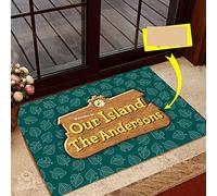 Paillasson Interieur Tapis d'entrée Animal Crossing Island Nom personnalisé Design Paillasson Home Decor Decoration Maison