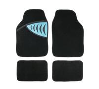 Paillasson intérieurs pour véhicules Silverstone Ensemble de 4 pièces Noir Bleu