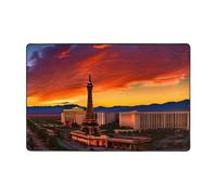 Paillasson Las Vegas Sunset pour intérieur ou extérieur - Parfait pour saisir la poussière - Pour cuisine, entrée et porte d'entrée