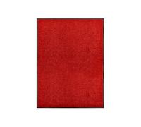 vidaXL Paillasson lavable antidérapant Rouge 90x120 cm - Tapis d'entrée intérieur/extérieur