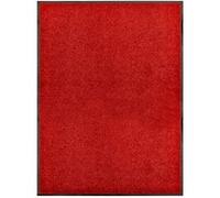 vidaXL Paillasson lavable antidérapant Rouge 90x120 cm - Tapis d'entrée intérieur/extérieur