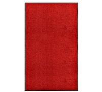 vidaXL Paillasson lavable 90x150 cm Rouge