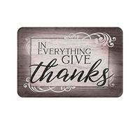 Paillasson Lavable Tapis De Porte Rendez Grâce en Toutes Choses Durable Tapi Entrée pour Intérieur Terrasse Salle De Bain 40X60Cm