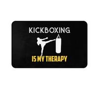 Paillasson Le Kickboxing Est Ma Thérapie Anti-Poussière Tapis De Porte Durable Paillasson Interieur pour Cuisine Bureau Chambre 60X40Cm