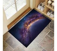 Paillasson Le Vaste Ciel Nocturne La Voie Lactée,Scène Ciel Étoilé L'Univers Petit tapis d'entrée pour Entrée Intérieure,Tapis Sol Respectueux l'environnement Antidérapant Facile À Nettoyer - Violet
