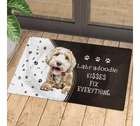 Paillasson Les Bisous Rigolos des Labradoodles Arrangent Tout Paillassons Interieur Résistant Paillassons Absorbant pour Balcon Exterieur 40X60 Cm