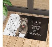 Paillasson Les Bisous Rigolos des Lévriers Irlandais Arrangent Tout Paillasson Interieur Facile À Nettoyer Paillassons Résistant pour Balcon Jardin 40X60 Cm