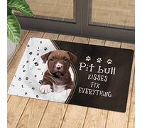 Paillasson Les Bisous Rigolos d'un Chiot en Chocolat Réparent Tout Paillasson Interieur Absorbant Tapis D'Entrée Facile À Nettoyer pour Couloir Balcon 40X60 Cm