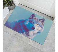Paillasson Loup À Transformation Progressive Lavable pour l'intérieur - Tapis Poils Courts Animaux Fantastiques, Antidérapant Pliable Paillasson Pour porte Entrée Salle de bain Couloir, 40x60cm