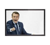 Paillasson Macron en Colere President France Humour Meme - Dimensions: 75x50cm