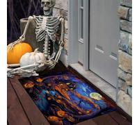 Paillasson Maison Hantée Cascade Citrouille | Tapis Halloween Des Contes De Fées En Dessin Animé D'entrée Fin Avec Envers En Caoutchouc Antidérapant Tapis Lavable Pour Chambre à Coucher 50 x 80 cm