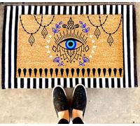 Paillasson mauvais œil | Énergie positive | Idée cadeau | Good Vibes | 45,7 x 76,2 cm