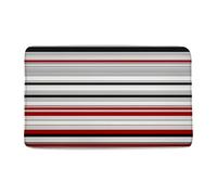 Paillasson Modern Geometric Red Black Gray White Stripes Vintage Nautical Abstract Simple Minimalist Absorbant Paillasson Interieur Antidérapant pour Jardin Exterieur Balcon 40X60 CM