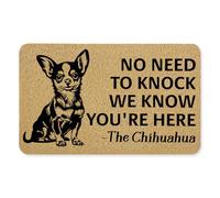 Paillasson No Need to Knock We Know You're Here Tapis De Porte Antidérapant Paillassons Interieur Résistant Tapis D'Entrée pour Jardin Balcon Cour 40X60 Cm