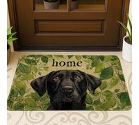 Paillasson noir pour chien de laboratoire, tapis d'entrée pour décoration intérieure et extérieure, antidérapant, absorbant la poussière, facile à nettoyer, 73,7 x 43,2 cm