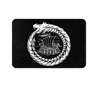 Paillasson Odin Viking Tales Viking Ships Norsemen Tapis D'Entrée Absorbant Paillasson Interieur Résistant Paillassons pour Couloir Cour Balcon 40X60 CM