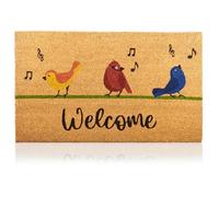 Paillasson Oiseaux Chanteurs en Fibre de Coco - 70x40cm - Tapis de Porte de Bienvenue, Surface Antidérapante PVC & Fibre de Coco-Entrée Maison,Couloirs,Portes-Accessoires Maison-Original & Minimaliste