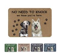 Paillasson personnalisé pour chien - Tapis de bienvenue personnalisé pour animaux de compagnie - Tapis pour chiens rigolos - Cadeaux pour les amoureux des animaux - Tapis de chenil personnalisé