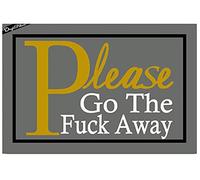 Paillasson Please Go The Fuck Away Go Away Paillassons Interieur Antidérapant Tapis De Porte Absorbant Paillasson Interieur pour Exterieur Couloir Balcon 40X60 CM